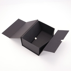 Màu Đen Đồng Bằng In Từ Đóng Nắp Thanh Lịch Bespoke Giấy Hộp Quà Tặng Với Bản Lề Nắp - Product Image 6