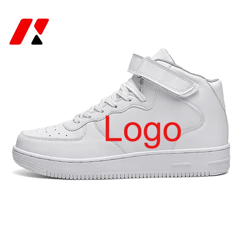 High Quality Customize Sneaker Trainers Sport Breathable High Top Custom Brand White Flat Sneakers Black Casual Shoes Men unisex