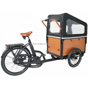 Tricycle électrique à 3 roues, avec chariot, style néerlandais, pour la famille, livraison gratuite