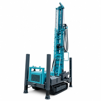 Foreuse hydraulique 300B 300m pour puits d'eau, machine de forage sur chenilles 6.8T, pompe à engrenages 85kW pour travaux de forage en eau profonde