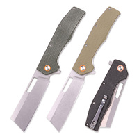 Couteau pliant de poche EDC de haute qualité en acier 8Cr13, manche en micarta, couteau pliant de survie défensif portable