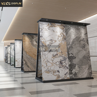 Support d'exposition en pierre métallique personnalisé Yeks, style moderne, échantillon de dalle de marbre en quartz artificiel, support d'exposition en pierre pour salle d'exposition