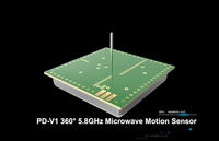Modules d'interrupteurs lumineux automatiques intelligents PDLUX PD-V1, capteur de mouvement radar micro-ondes à bande ISM 5,8 GHz, capteur de position