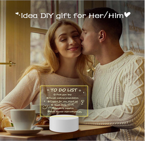 Tableau blanc LED 16 couleurs à distance Base noire moderne 3D acrylique créatif veilleuse LED maison intelligente maison intelligente lumières tableau de notes - Product Image 4