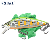 Leurre de pêche en plastique dur personnalisable B&U JT12 OEM ABS pour eau douce/eau profonde, pour saumon, marlin, brochet, morue, carpe, tilapia, lac