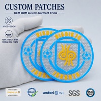 Patch en silicone thermocollant, MOQ bas de 100 pièces, badge logo thermocollant pour accessoires de maillots de sport, contrats de volume pour fournisseurs