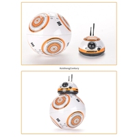 Robot RC 2.4G télécommandé avec son, figurine d'action améliorée, robot intelligent BB8, modèle de jouet pour enfants