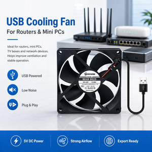 Ventilateur USB <span class=keywords><strong>silencieux</strong></span> DC 5V 0.28A 1.4W 9025, ultra <span class=keywords><strong>silencieux</strong></span>, faible bruit, pour routeur, modem, ordinateur <span class=keywords><strong>portable</strong></span>, mini <span class=keywords><strong>PC</strong></span>, dissipation thermique des appareils électroniques - Product Image 4