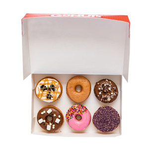 Cajas para Donuts Reciclables de Grado Alimenticio, Plegables, con Relieve y Laminado Mate, Colores/Tamaños Personalizados, para <span class=keywords><strong>Sushi</strong></span> y Azúcar - Product Image 4