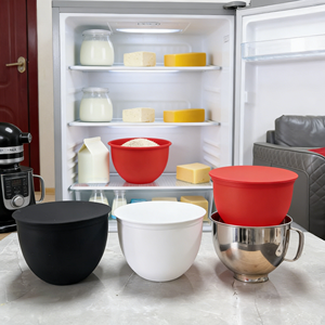 Collapsible Eco-Friendly <b>Silicone</b> Bowl Liners 5 Qt Kitchen Aid Mixers Durable Food Grade Oven Safe Dishwasher Safe Stand Mixer - Product Image 3