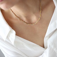 Bracelet en acier inoxydable 316L plaqué or PVD, tressé en chevrons, étanche, résistant au ternissement, chaîne tissée pour femmes