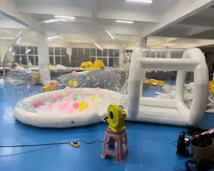 厂家低价儿童派对透明充气水晶冰屋圆顶泡泡帐篷透明泡泡气球趣味屋