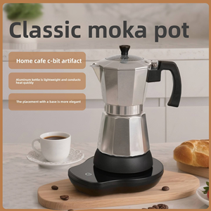 Caffettiera Moka Elettrica Classica in Alluminio Multi-Capacità con Valvola Singola Termostatica per Espresso Italiano da Fornello, per Casa e Caffetteria - Product Image 3