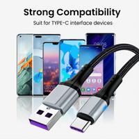 Grosir kabel Data pengisi daya USB Tipe C, aksesori ponsel nilon kepang USB ke kabel pengisian cepat untuk Xiaomi