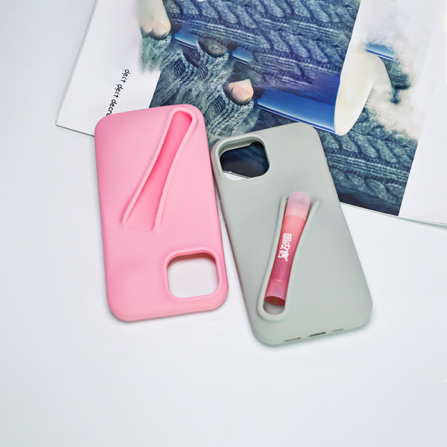 Wholesale Custom Fashion Lip Gloss Silicone Phone Case for iPhone 16 15 14 13 Pro Max Creative Lip Gloss Holder Design