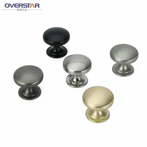 Simple Round Shape Drawer Cabinet Door Knobs Wardrobe Knob Furniture Handles And Knobs Black Gold