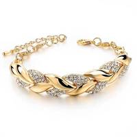 Bracelet chaîne et maillons tendance unisexe en alliage plaqué or, longueur réglable 22 cm, cadeau de luxe