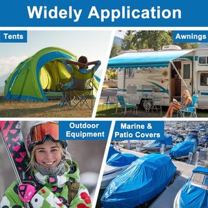 Ruban de réparation imperméable <span class=keywords><strong>pour</strong></span> tentes, auvents de camping-car et bâches, kit de réparation <span class=keywords><strong>pour</strong></span> housses de bateaux et patchs de réparation de voiles déchirées - Product Image 5
