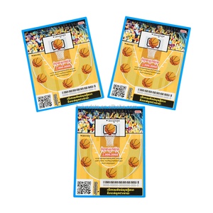Carte à gratter de loterie personnalisée en papier, motif football et basketball, pour jeux de hasard, vente en gros d'usine - Product Image 5