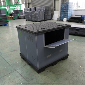 Chất lượng cao tái sử dụng nhiệt bằng chứng nhựa tiết kiệm không gian Stackable hậu cần <span class=keywords><strong>container</strong></span> miệng núi lửa Pallet tay áo hộp - Product Image 3