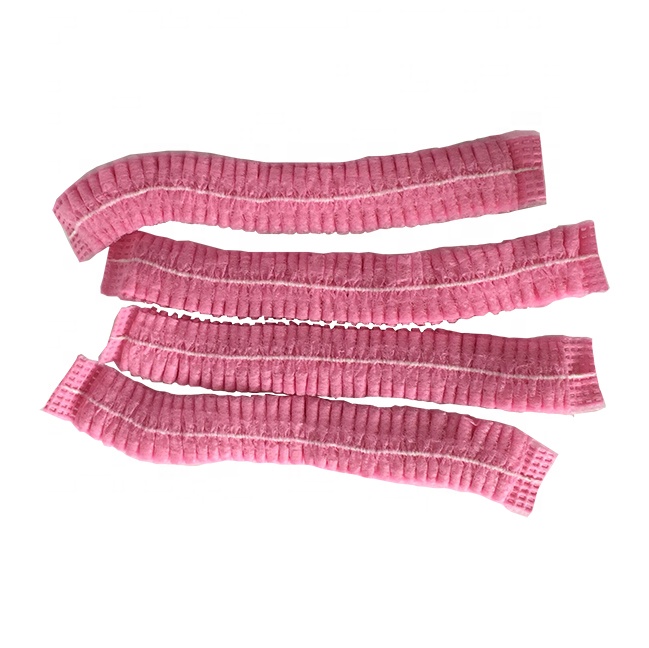 Высококачественные розовые двойные эластичные нетканые зажимы колпачки 18 дюймов одноразовые колпачки для волос