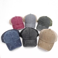 Gorra de Béisbol de Algodón Lavable para Mujer, 6 Paneles, Ajustable, con Malla Transpirable, Estilo Casual, Protección Solar, para Deportes al Aire Libre