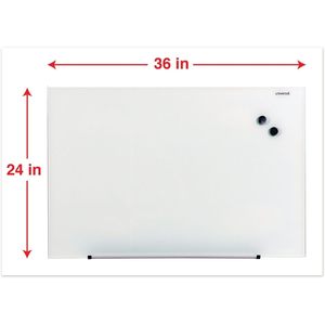 Pizarra Blanca Universal sin Marco de 36 x 24 Pulgadas, Superficie de Vidrio para Escribir con Marcador - Product Image 4