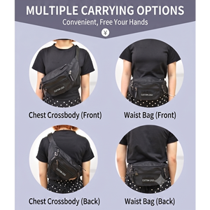 Riñonera Impermeable Ligera con Logotipo Personalizado OEM ODM, Bolsa de Cintura de Gran Capacidad, Bolsa Bandolera para Deportes al Aire Libre y Viajes - Product Image 2