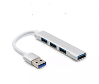 Harga Grosir Multi Splitter OTG Adapter Tipe C 4-Port USB 3.0 Hub Aluminium Alloy Pengisian Daya Transfer Data Portabel