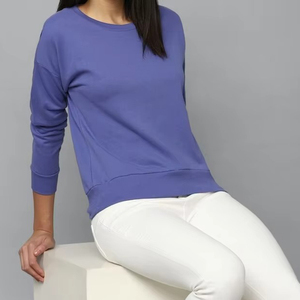 Suéter de punto transpirable de manga larga para mujer con logotipo personalizado al por mayor, de ajuste regular informal, en oferta. - Product Image 2
