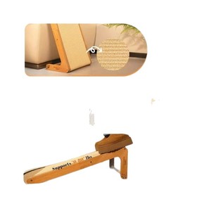 Griffoir mural vertical en forme de L pour chat, en bois et sisal, durable, structure d'escalade pour chats, 1 niveau, design solide - Product Image 1