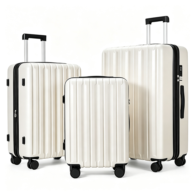 Hard Shell Luggage Set 3Pcs ABS PC Fashionable Classic Spinner Suitcase TSA Lock Silent 360 Spinner Wheels Tough Business Travel