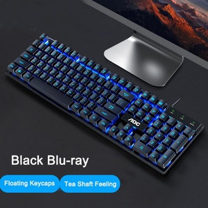 Clavier de jeu filaire pas cher avec touches multimédias Clavier mécanique Clavier de jeu rétroéclairé RVB pour les joueurs sur PC Windows - Product Image 4