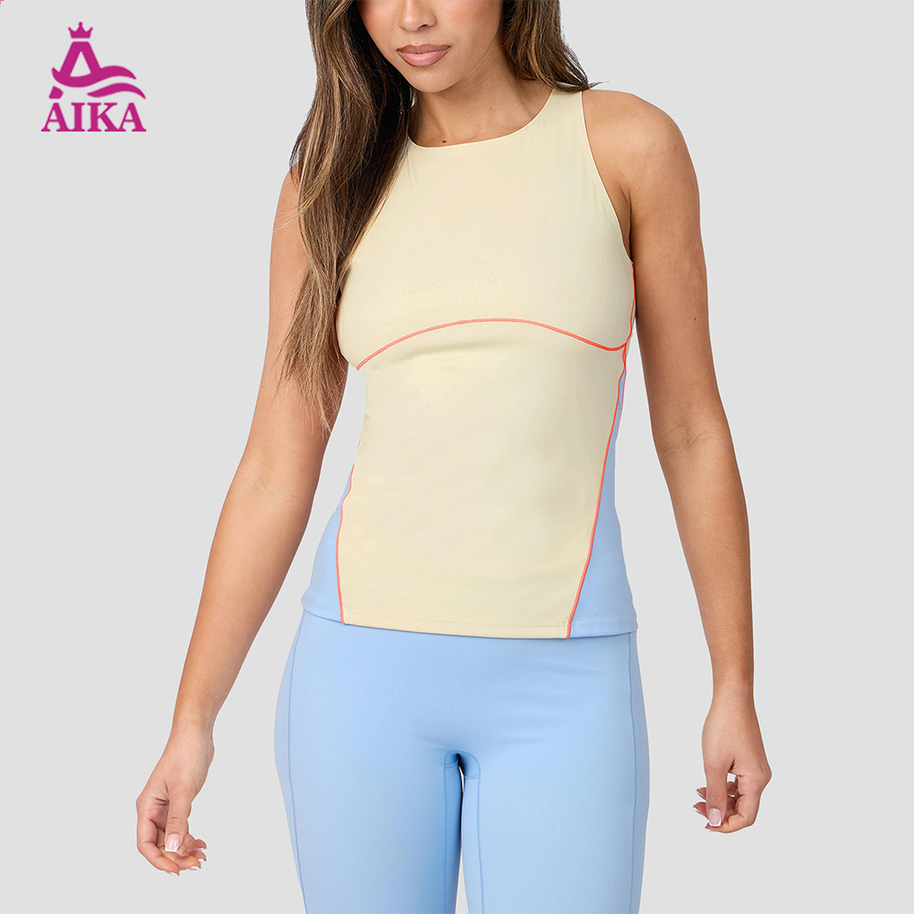 Women's Lightweight Quick-Drying Fitness Sleeveless Top Breathable Cut-Out Vest with 4-Way Stretch for Yoga & Workout