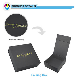 Boîtes rigides en papier magnétique noir personnalisées, fermeture à rabat, matériaux recyclés, revêtement UV, laminage mat, gaufrage pour boîte cadeau - Product Image 3