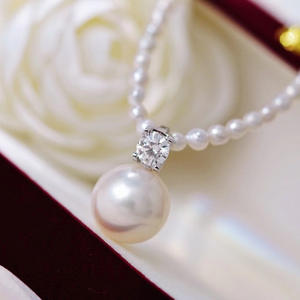 Pendentif en argent S925 avec perles rondes de 9 à 13 mm, accessoires de perles DIY, support vide pour pendentif en jade tendance, collier en cristal 31048 - Product Image 1