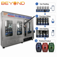 Machine de remplissage et de scellage automatique de canettes PET de 250 ml, 9000 CPH, pour ligne de boissons alcoolisées prêtes à boire, cocktails, vins et boissons non alcoolisées