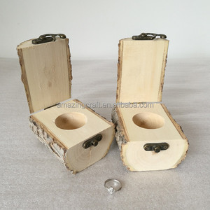 Caja <span class=keywords><strong>de</strong></span> regalo redonda <span class=keywords><strong>de</strong></span> <span class=keywords><strong>troncos</strong></span> <span class=keywords><strong>de</strong></span> <span class=keywords><strong>madera</strong></span> con corteza <span class=keywords><strong>de</strong></span> árbol personalizada Color marrón oscuro OEM Precio al por mayor - Product Image 5