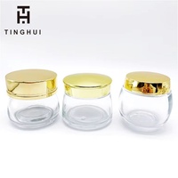 Pots en verre cosmétiques de 120 ml avec couvercle en plastique en forme de dôme, logo personnalisé et impression sérigraphiée pour crème de maquillage, masque facial, lotion
