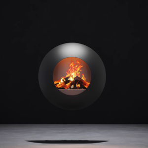 Caminetto Circolare Personalizzato di Alta Gamma con Fiamma Reale <span class=keywords><strong>a</strong></span> <span class=keywords><strong>Legna</strong></span>, Design Contemporaneo di Lusso, Modello 3D Progettato per Interni - Product Image 5
