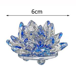 Feng Shui, fleur de lotus en cristal de quartz, artisanat, <span class=keywords><strong>presse</strong></span>-papiers en verre, ornements, figurines, décoration de la maison, décoration de mariage, cadeaux, souvenirs - Product Image 6