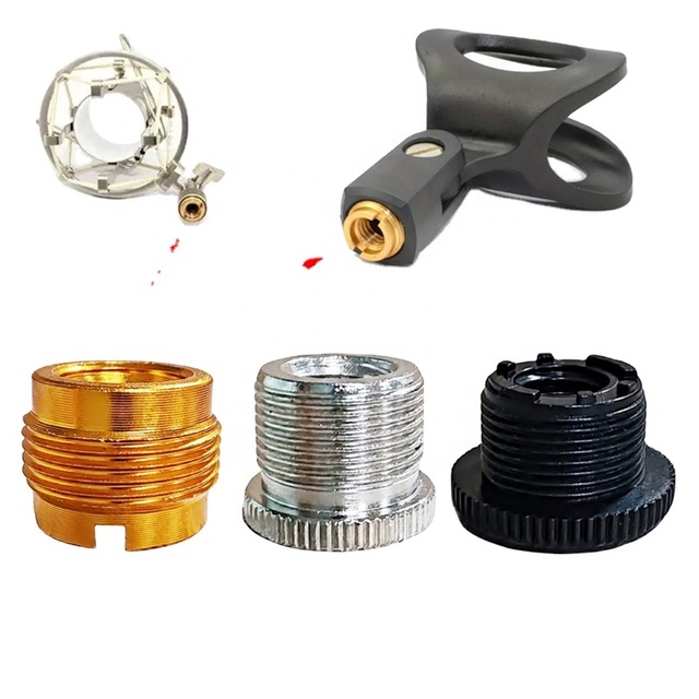 Microphone Stand Adapter Screw Microphone Stand Shock Mount Nut 5/8Aluminum" Male to 3/8" Female Screw