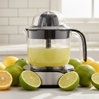 SHANGKAI Elektrische Citruspers 2 Kegels BPA-vrij Hoge Sapopbrengst 1.2L Echt RVS Citruspers