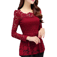 Chemisier décontracté pour femme en mousseline respirante et écologique, avec volants, péplum, dentelle florale ajourée et manches raglan, idéal pour l'automne