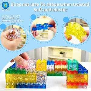NUEVOS Bloques de Construcción de TPE Suave para Niños Pequeños, Bloques Sensoriales Apilables con Cuentas, Bloques Grandes de Partículas para Manualidades Educativas - Product Image 5