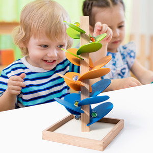 Jouets éducatifs sensoriels en bois pour enfants Montessori, fabriqués en usine, avec des billes de macaron, une piste musicale, des <span class=keywords><strong>jeux</strong></span> d'arbre, <span class=keywords><strong>cadeaux</strong></span> pour les garçons et les filles - Product Image 2
