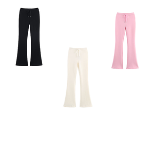 Pantalones de Mujer 2026, Nuevo Modelo, de Tela de Doble Cara, Corte Acampanado, Ajustados, Cintura Elástica, Vintage, Cintura Alta, Hechos a Medida - Product Image 1