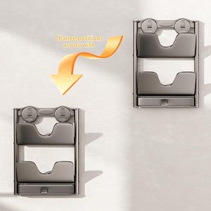 Support mural métallique multifonctionnel non perforé à plusieurs niveaux pour couvercles de casseroles, un organisateur peu encombrant pour planches à découper - Product Image 2