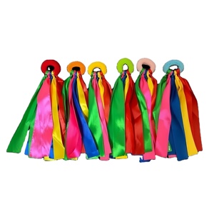 Pulseras Elásticas de Poliéster con Campanas y Cintas de Colores - Accesorios Portátiles Reutilizables para Adolescentes, Ideales para Bailar y Animar en Interiores - Product Image 1