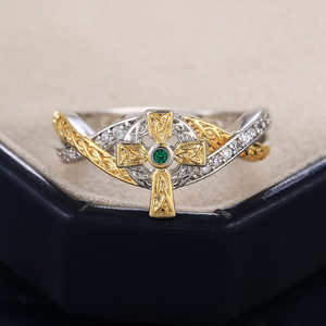 Creative Two Color <b>Ring</b> for Women Elegant Vintage Style Finger Accessory - Product Image 1